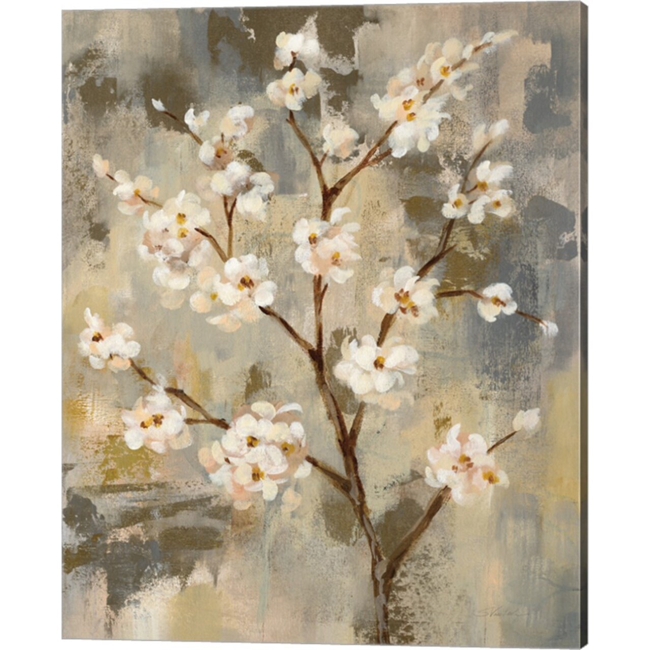 Neutral Branches II Crop by Silvia Vassileva 16" x 20" Canvas Wall Art